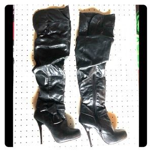 Over the knee heel boots